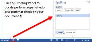 Microsoft Word Proofing Tool